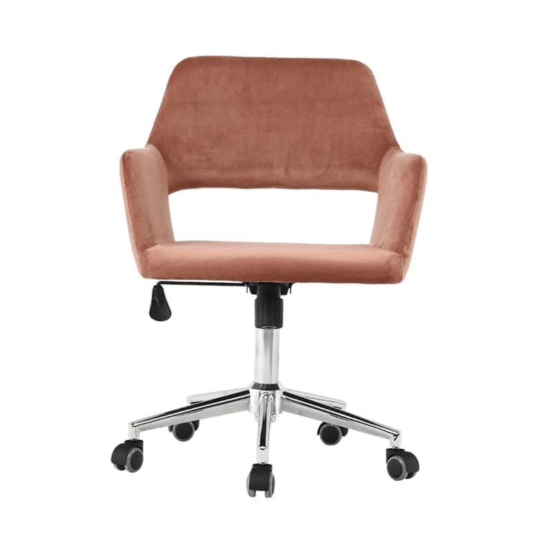 Sheepping 19” Velvet Upholstery on Rolling Wheels-Adjustable Swivel Chair