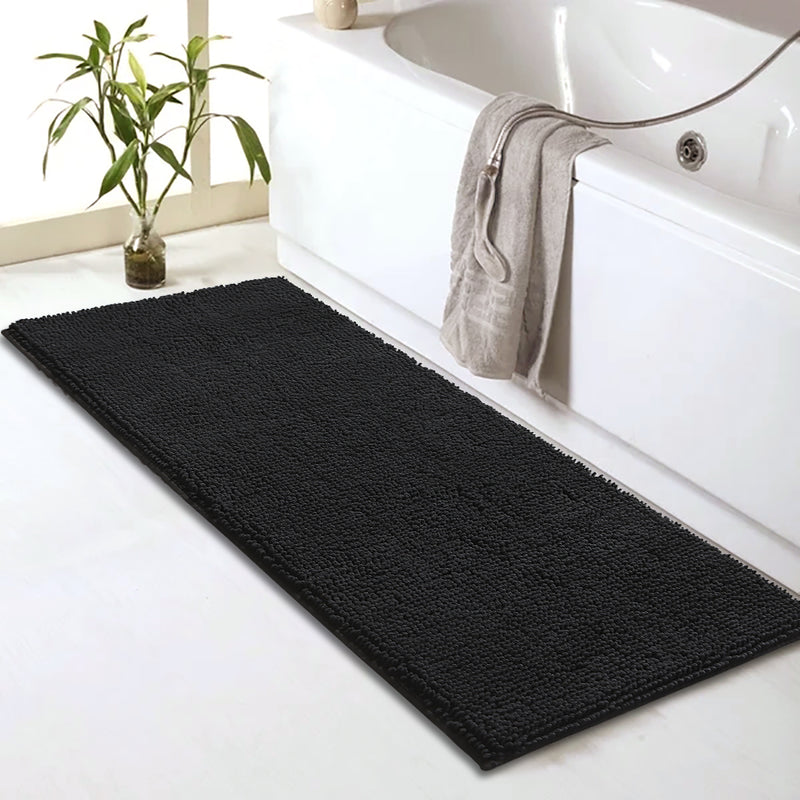 Bathroom Rug Mat Non Slip Black