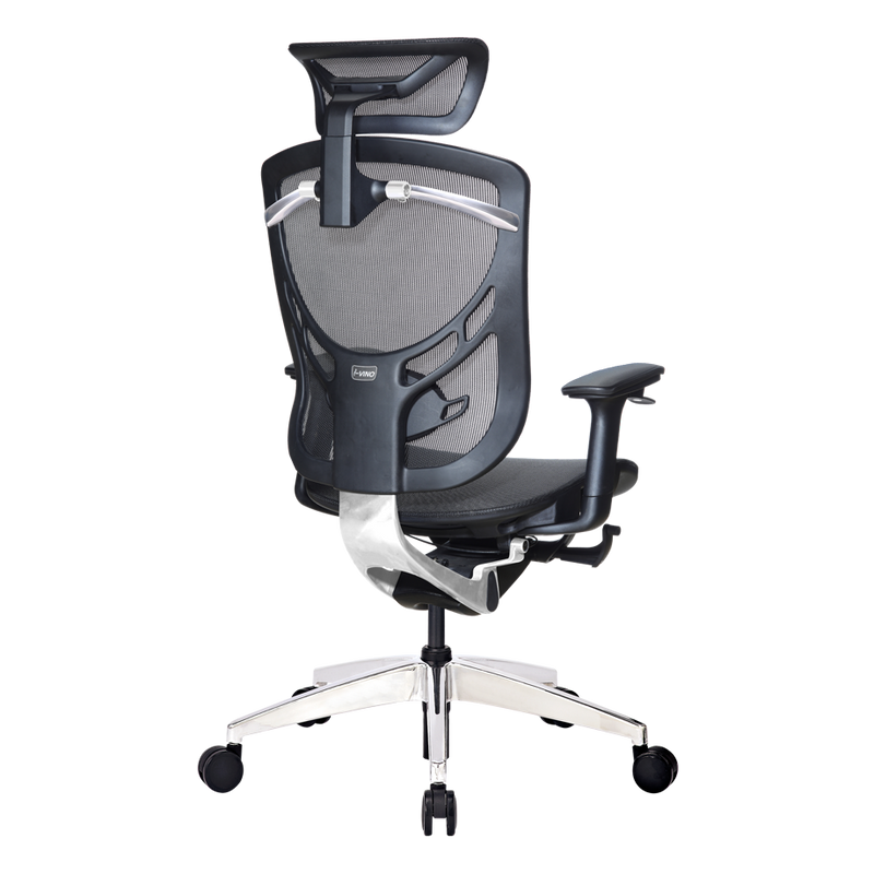 GTCHAIR 3 Levels Headrest Adjustment Home Office Ergonomic Mesh Task Chair