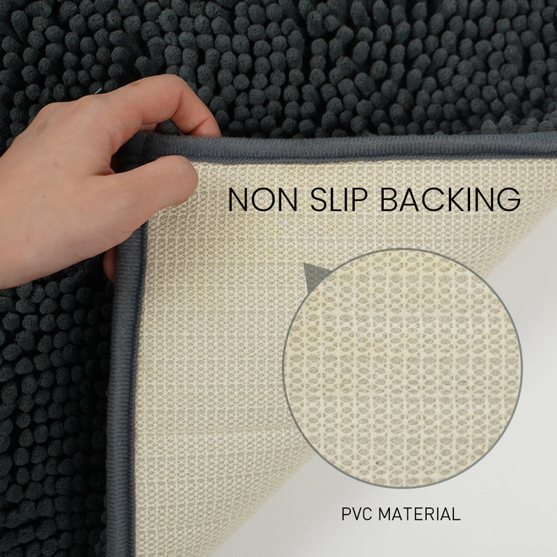 Bathroom Rug Mat Non Slip Black