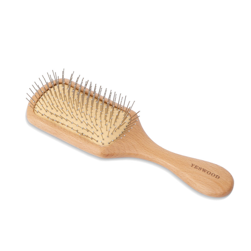 100% solid wood Curly Hair Health Massage Scalp Natural beech Brush