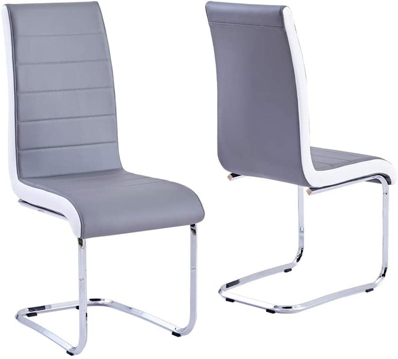 High Back Dining Chairs, Grey