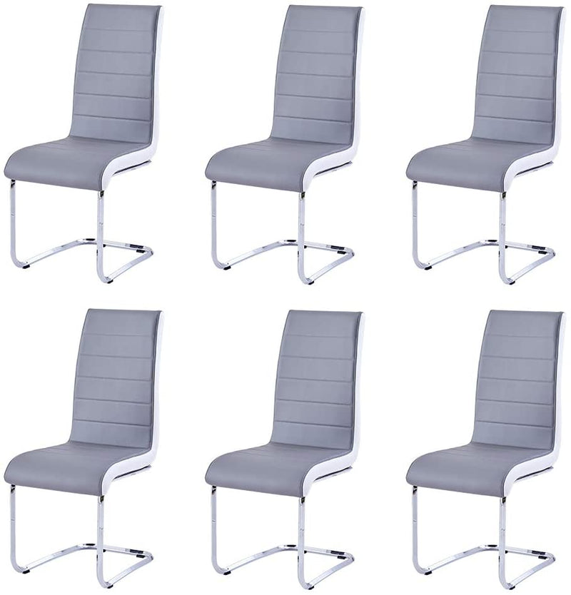 High Back Dining Chairs, Grey