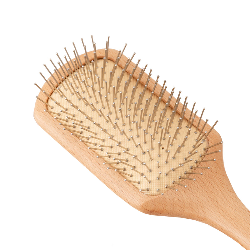 100% solid wood Curly Hair Health Massage Scalp Natural beech Brush