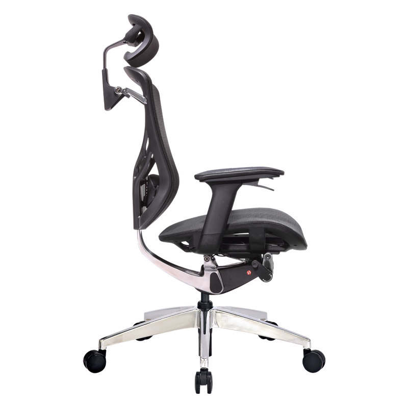 GTCHAIR 3 Levels Headrest Adjustment Home Office Ergonomic Mesh Task Chair