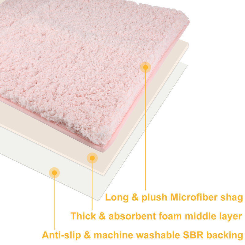 Bathroom Rugs Microfiber Plush Bath Mat