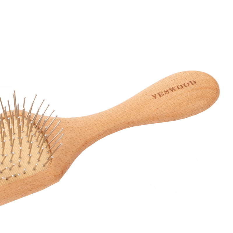 100% solid wood Curly Hair Health Massage Scalp Natural beech Brush